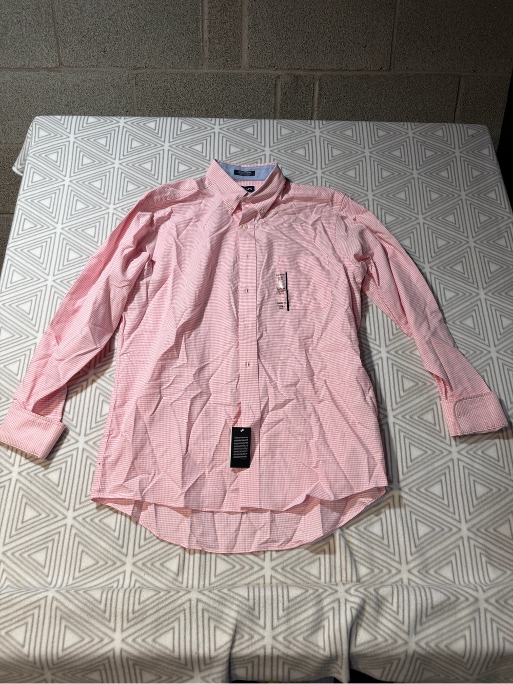 Chaps Men's Pink Button-Down Micro-Check Shirt
